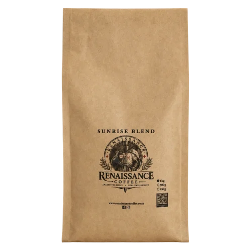 Renaissance Coffee Sunrise Blend Coffee packaging