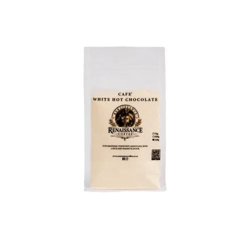 Renaissance Coffee White Hot Chocolate packaging